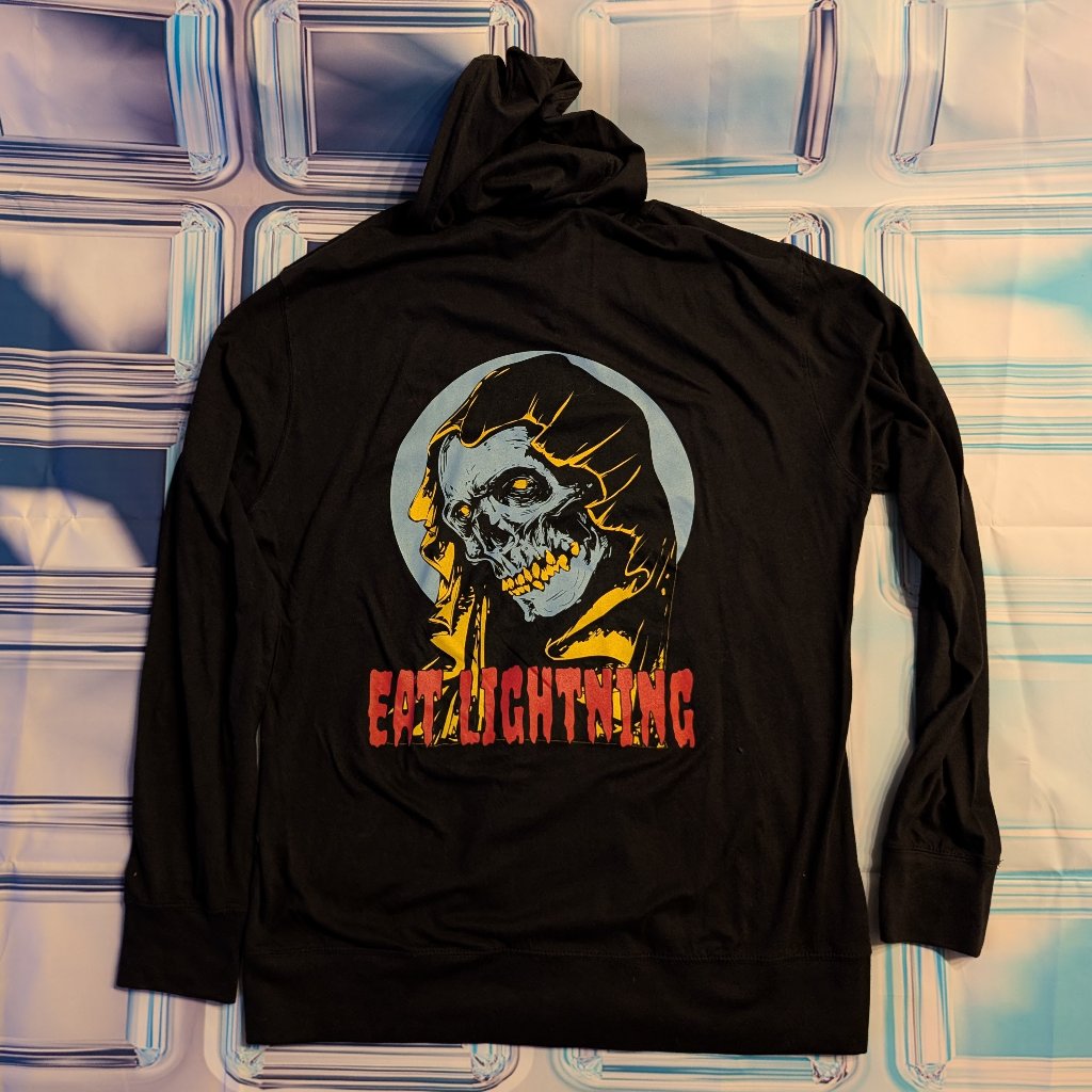Eat Lighting Lightweight Zip Hoodie Xl Black